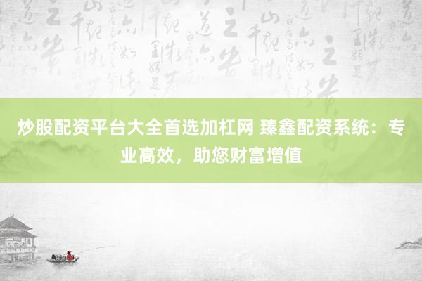 炒股配资平台大全首选加杠网 臻鑫配资系统：专业高效，助您财富增值