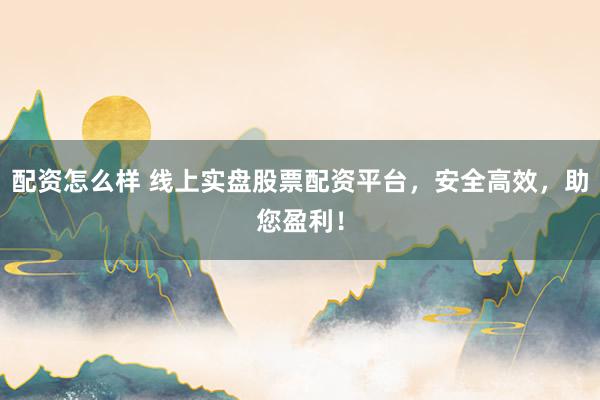 配资怎么样 线上实盘股票配资平台，安全高效，助您盈利！
